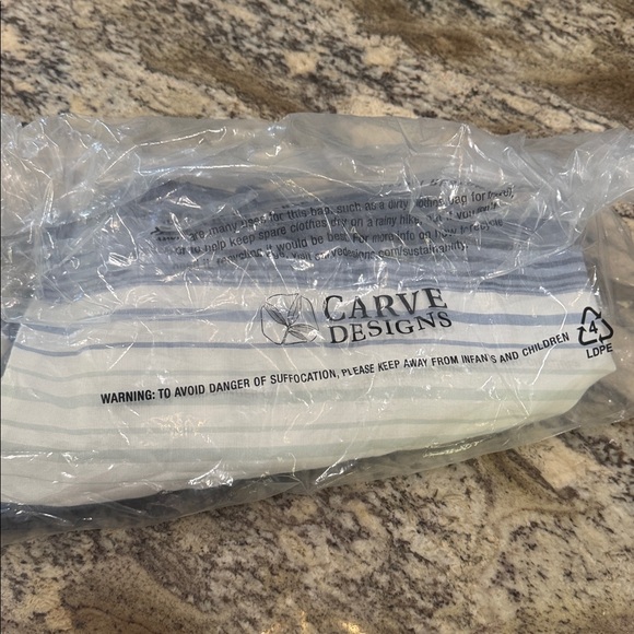 Carve Designs Mable Dress - Blue and White Striped Halter - Picture 3 of 7